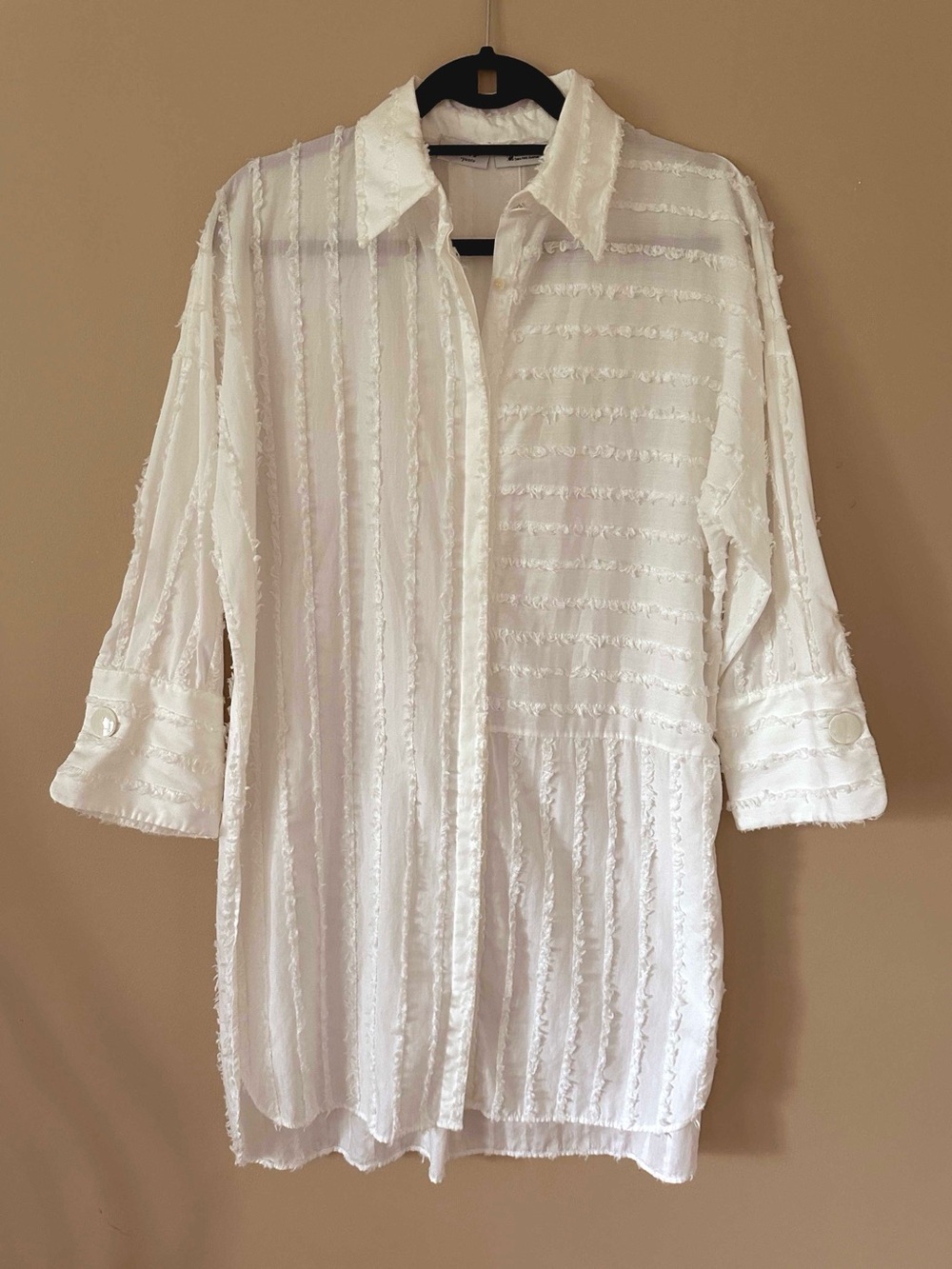 Akris Punto Saks Fifth Avenue Exclusive Textured Button-Front Tunic Shirt Dress